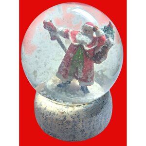 Midwest CBK Christmas Santa Claus Snow Globe With Glittery Base 4x4 Inches